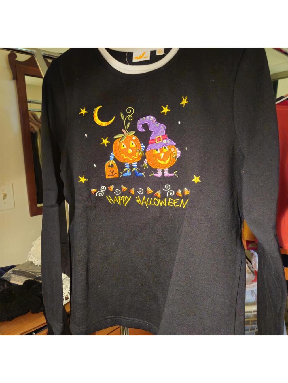 Black Halloween Long Sleeve Shirt